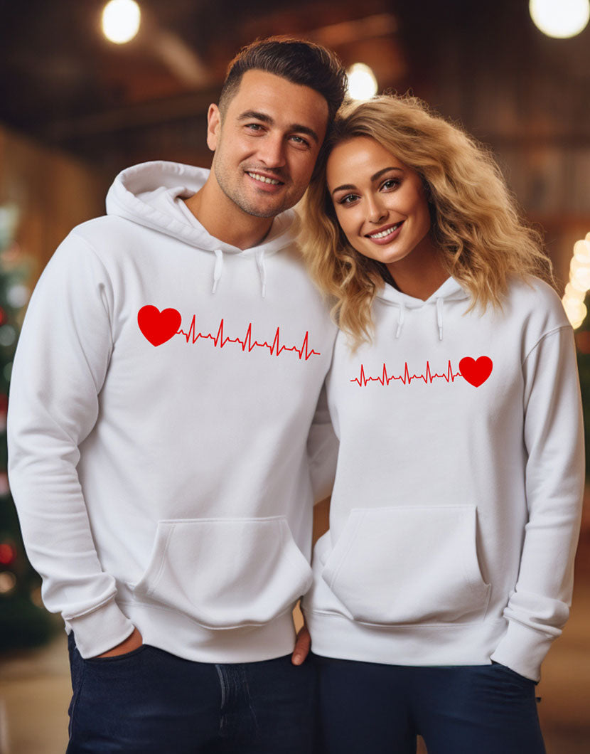 Valentine Hoodie heartbeats