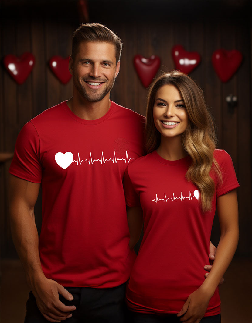 Valentine Tshirt Heartbeat